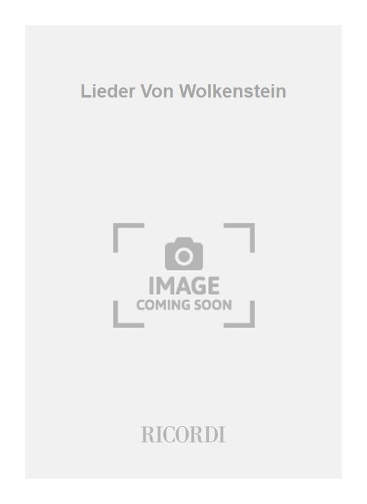 Lieder Von Wolkenstein